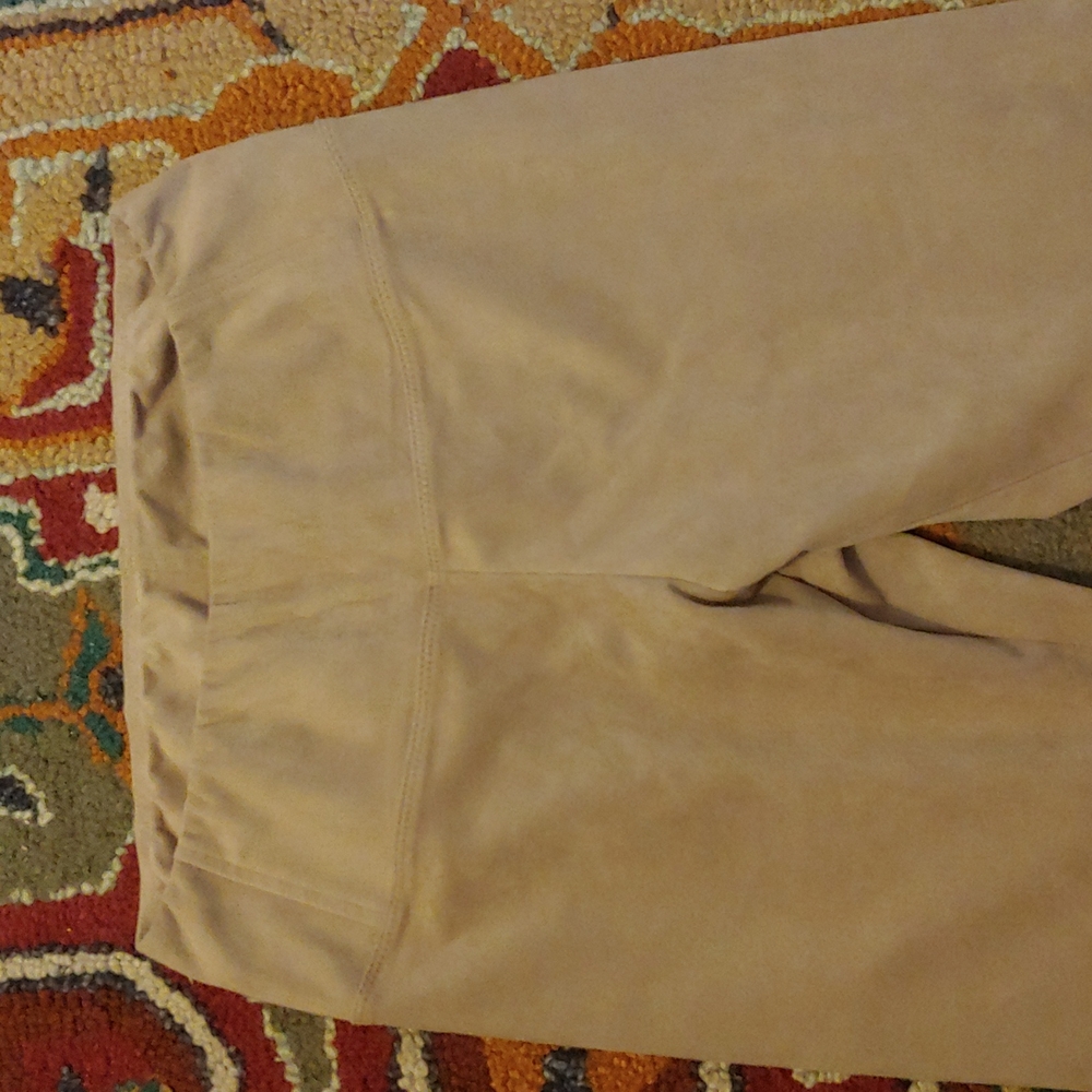 Ladies Faux Suede Taupe Bagatelle Legging size S
